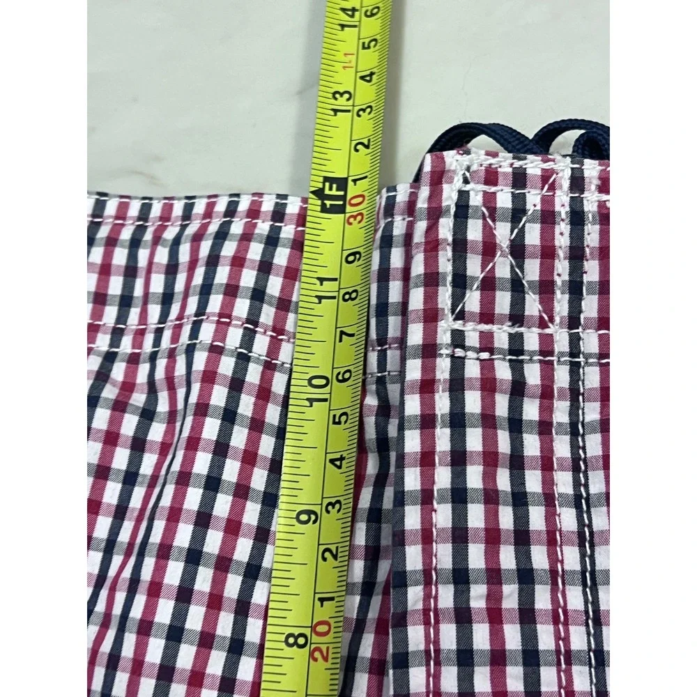 LL Bean Mens 40W Vacationland Swim Short Plaid Cargo Preppy NWT‎